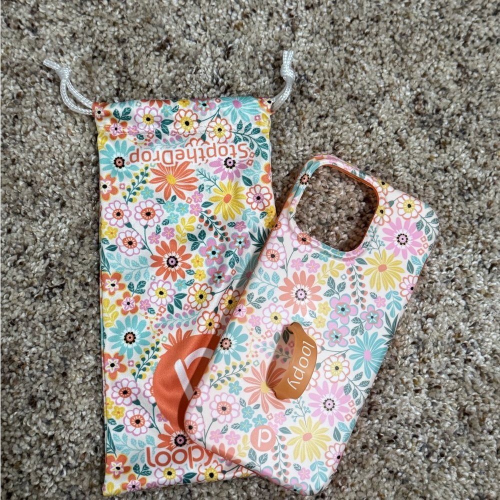 iPhone 15 pro max Loopy Case Colorful Floral Phone Case